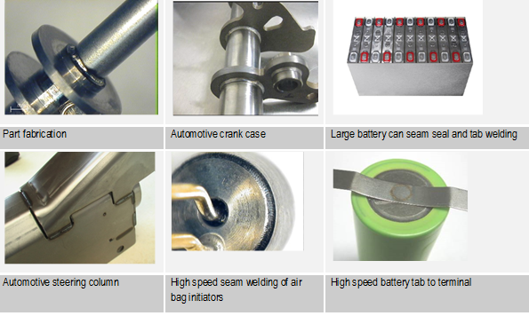 Figure 5. Examples of CW laser welding