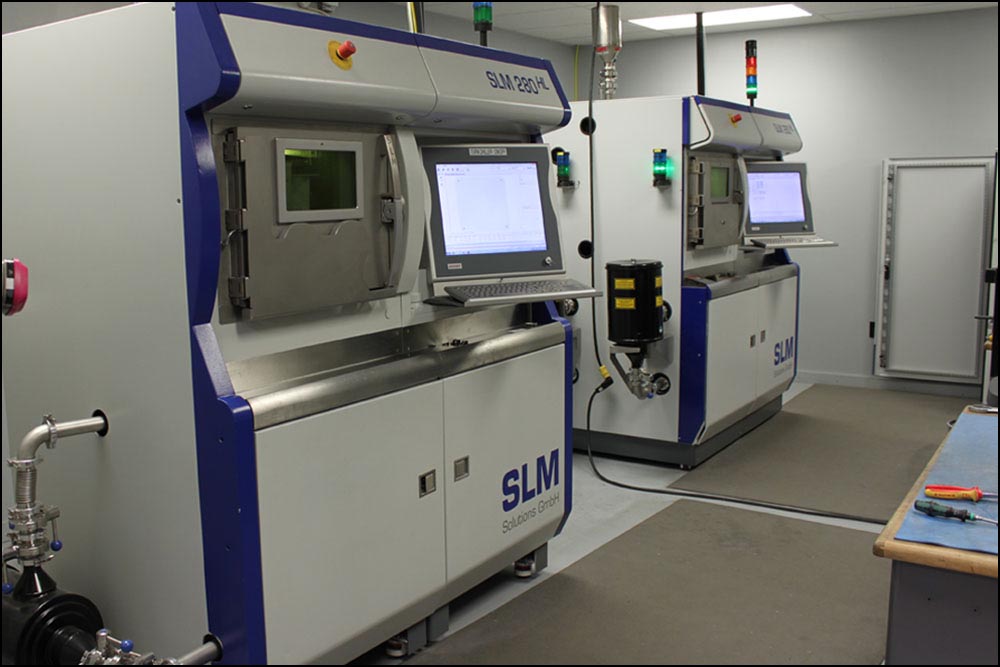 An SLM 280 HL and an SLM 280 HL “Twin-Laser” in Imperial’s additive manufacturing laboratory.